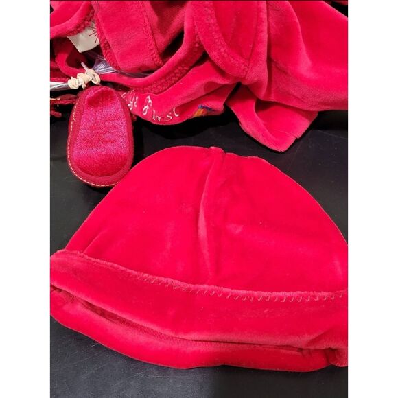 Vintage Baby's first Christmas dress red with hat and booties size 0 to 3 months - Picture 7 of 9